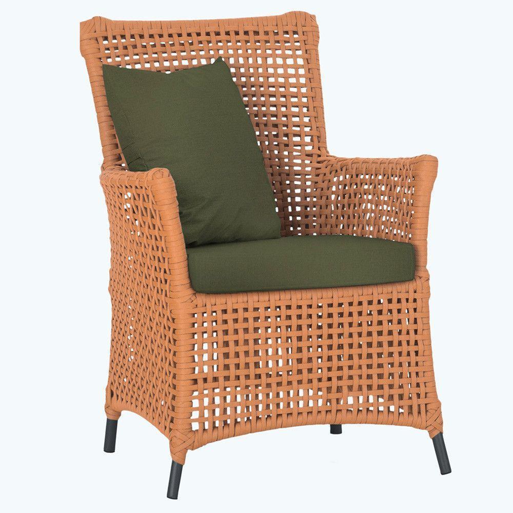 Poltrona Igapó Alumínio Pintura Preta Corda Náutica E13 Terra Cota - 1