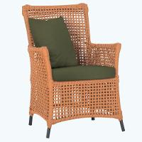 Poltrona Igapó Alumínio Pintura Preta Corda Náutica E13 Terra Cota - 1