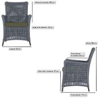 Poltrona Igapó Alumínio Pintura Preta Corda Náutica E13 Prata - 6