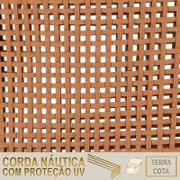 4 Cadeiras Corda Náutica E Mesa Tampo 1,00m Ripado Alumínio Terra Cota - 6