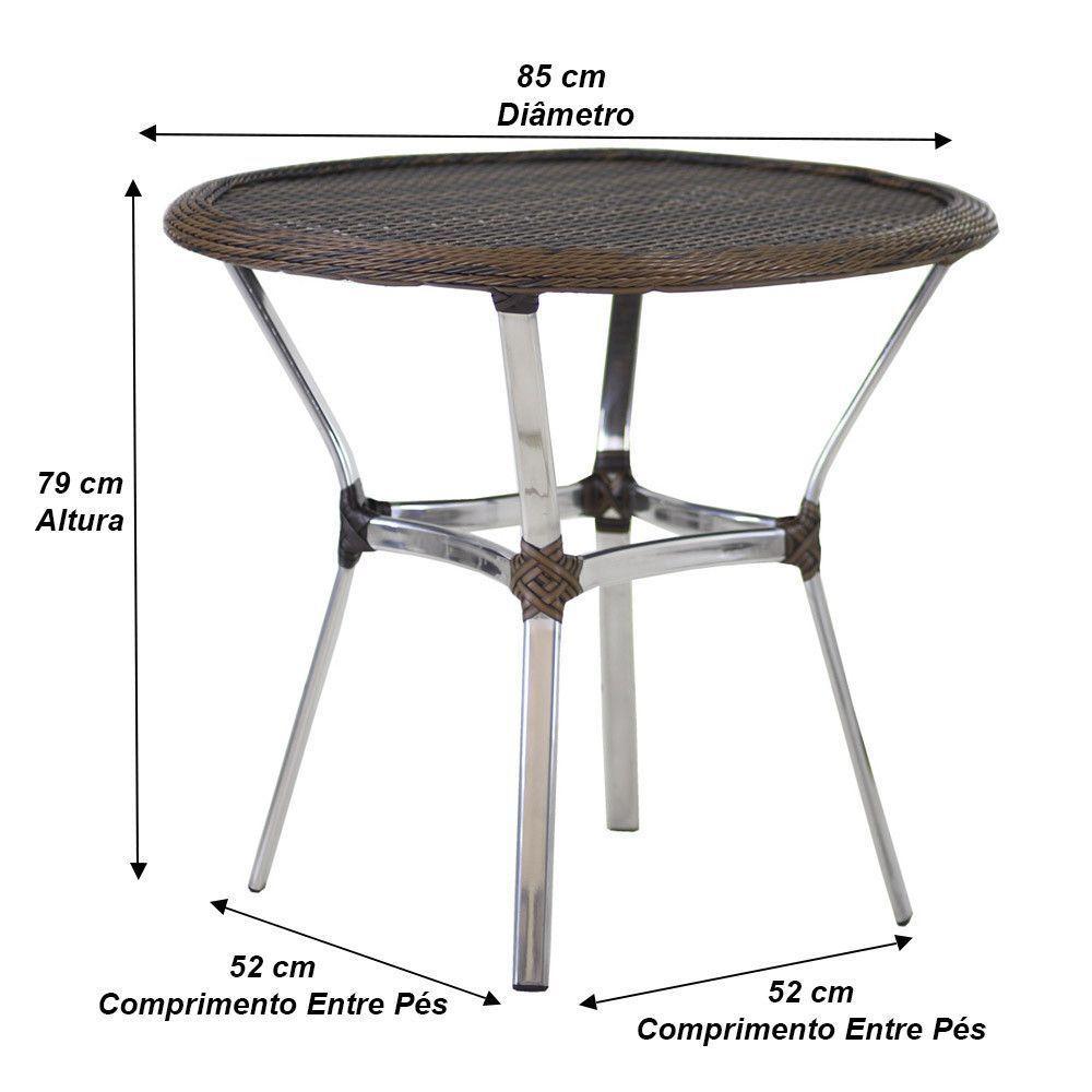 4 Cadeiras E Mesa Com Tampo Alumínio área Varanda Argila - 2
