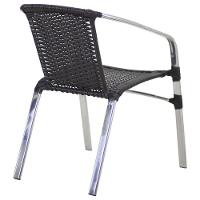 4 Cadeiras E Mesa Com Tampo Alumínio área Varanda Preto - 6