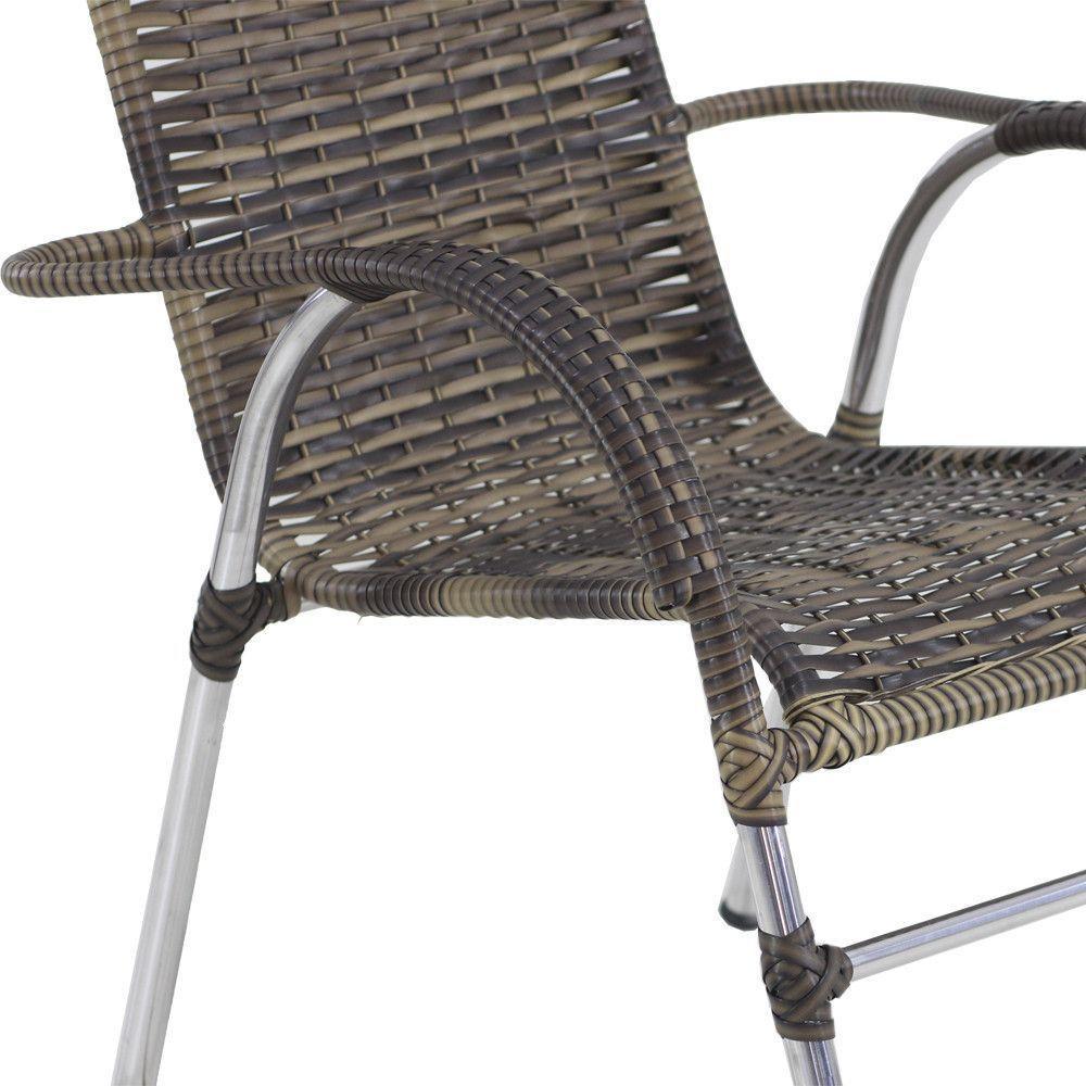 Jogo 4 Cadeiras E Mesa Vênus Area Externa - Trama Cappuccino - 3