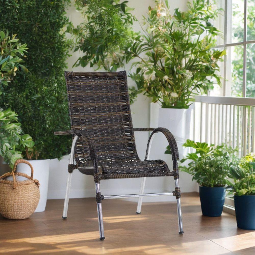 Jogo 4 Cadeiras E Mesa Vênus Area Externa - Trama Pedra Ferro - 6