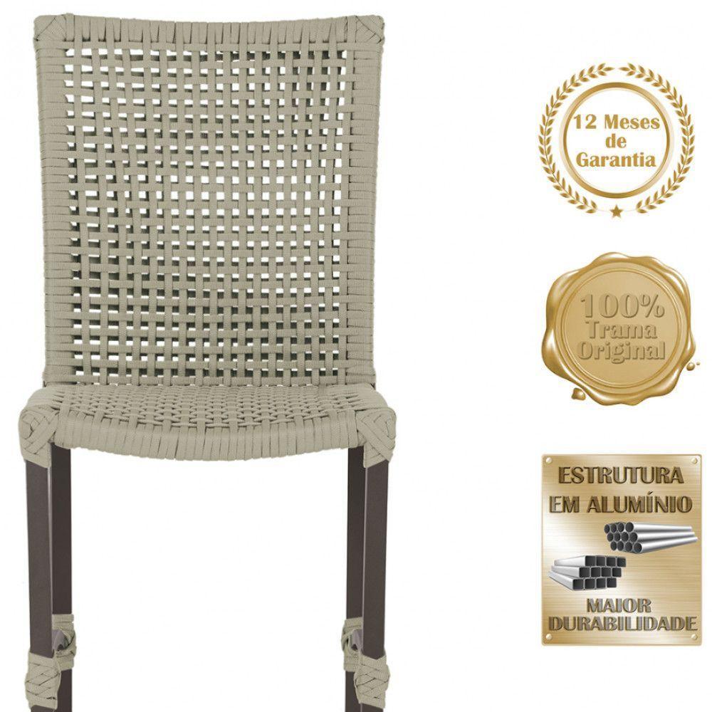 Mesa Ascoli 4 Cadeiras Cannes De Alumínio Trama Rami - 5