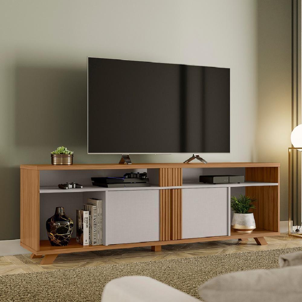 Rack Bancada Para Tv Até 70 Polegadas 1,80M Nt 1290 Freijó / Off White Freijó Trend - 1