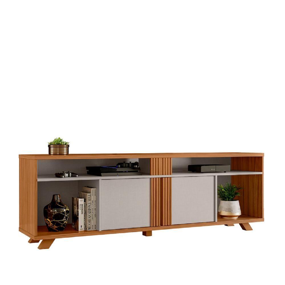 Rack Bancada Para Tv Até 70 Polegadas 1,80M Nt 1290 Freijó / Off White Freijó Trend - 5