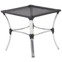 Jogo De Mesa E Cadeiras De Alumínio Em Fibra Trama Original Preto