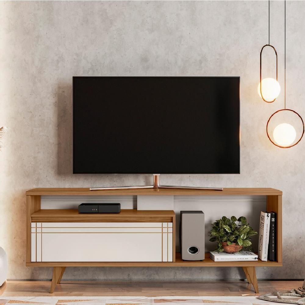 Rack Bancada Para Tv Até 60 Polegadas Nt 1285 Freijó / Off White Notável Freijo Off White - 1