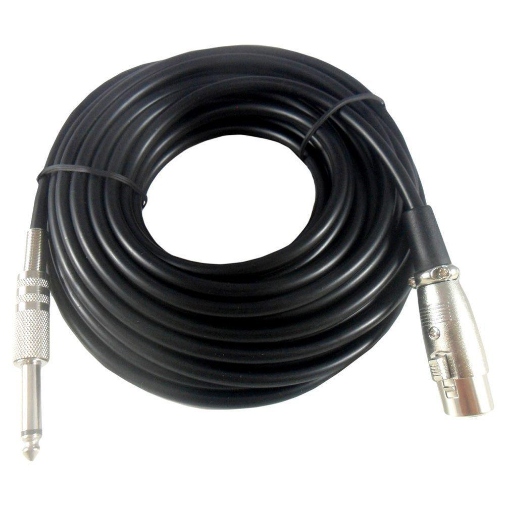 Cabo De Microfone P10 Mono X Cannon 10 Metros - 1