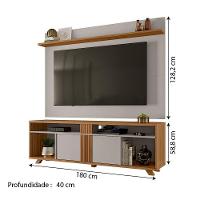 Rack Bancada Com Painel Para Tv Até 70 Polegadas 1,80M Freijó / Off White Notável Freijó Trend