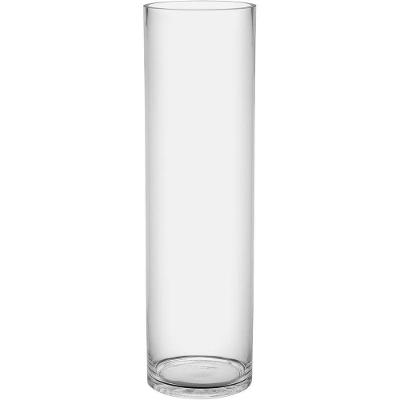 Vaso Decorativo Enfeite Casa Plain Vidro 70x20x20cm Transparente