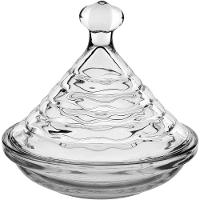 Potiche Redondo Home&co Com Tampa Vidro 11x12x12cm Transparente Bomboniere - 1