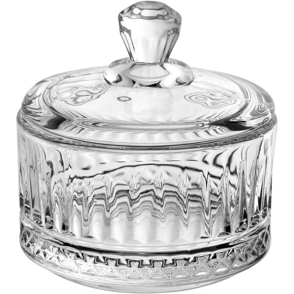 Potiche Redondo Decorativo Bomboniere Home&co Com Tampa Eco Crystal 7x6x6cm Transparente - 1