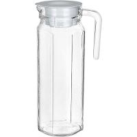 Jarra Suco água Home&co Tampa Branca Vidro 1l 24x8x8cm Transparente - 1