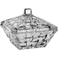 Potiche Quadrado Home&co Com Tampa Vidro 5x7x7cm Transparente Baleiro - 1