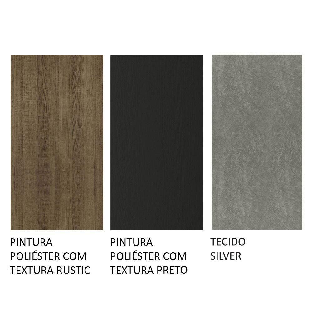 Conjunto Jantar Mesa Tampo Madeira 4 Cadeiras Rustic-preto - 4