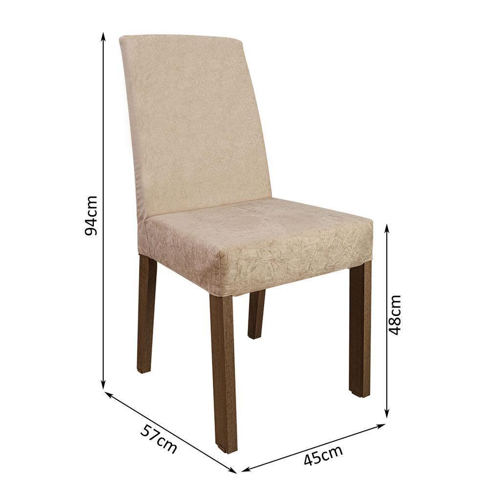 Conjunto Sala Jantar Mesa Vidro 4 Cadeiras Rustic - 9