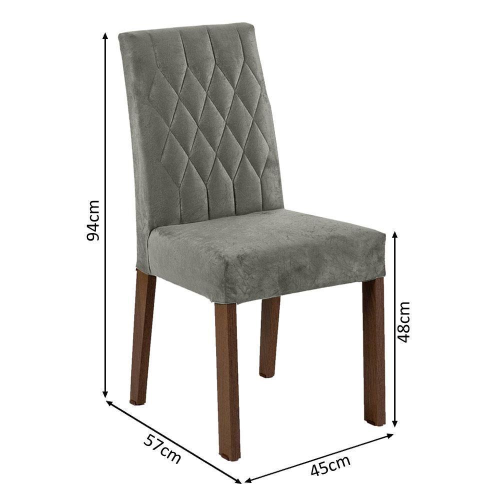 Conjunto Sala Jantar Mesa Vidro 4 Cadeiras Rustic - 7