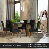 Conjunto Sala Jantar Mesa Madeira 6 Cadeiras Rustic - 8