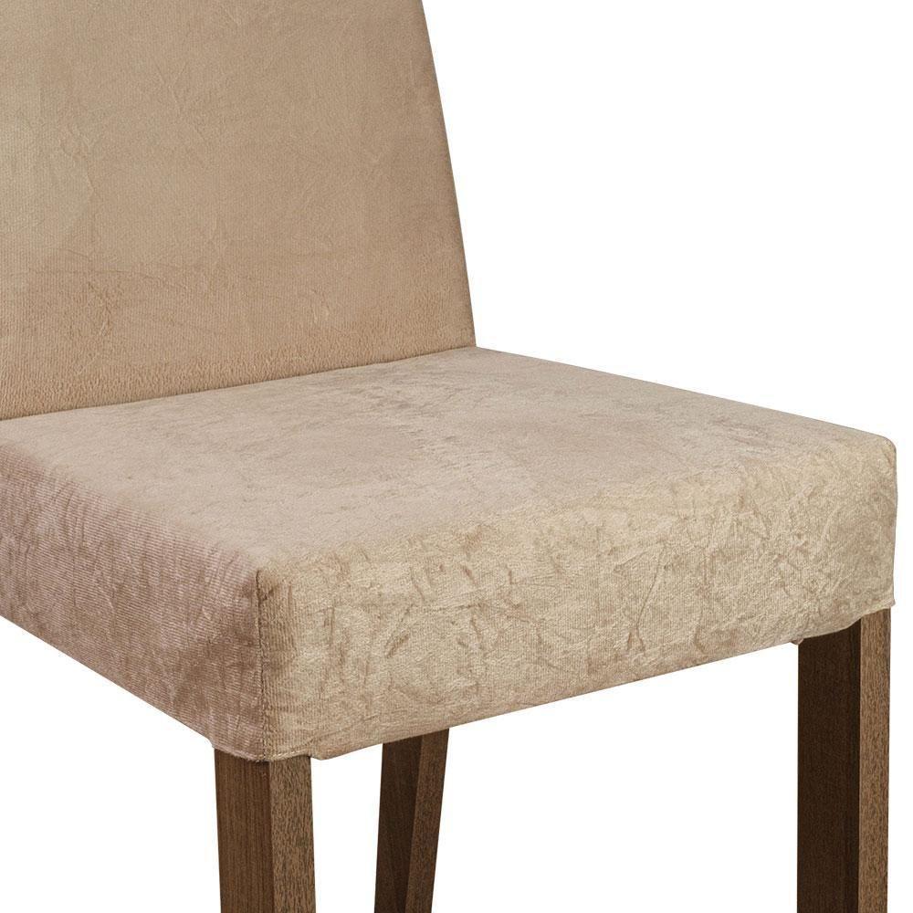 Conjunto Sala Jantar Mesa Vidro 6 Cadeiras Rustic - 5