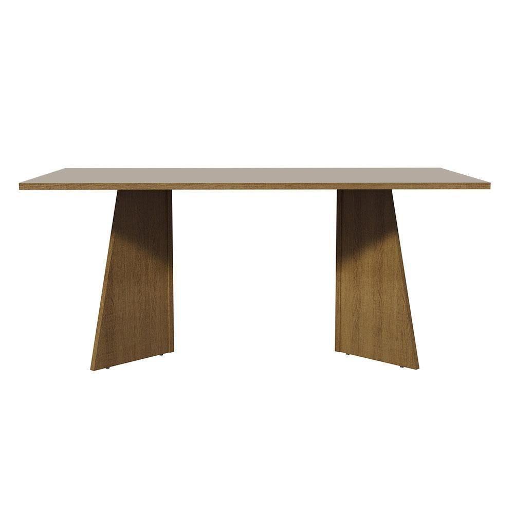 Mesa Jantar Retangular Tampo Madeira Rustic-Crema - 2