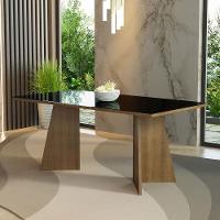 Mesa Jantar Retangular Tampo Vidro Rustic-preto - 3