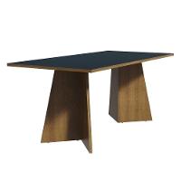 Mesa Jantar Retangular Tampo Madeira Rustic-preto - 1