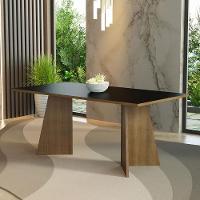 Mesa Jantar Retangular Tampo Madeira Rustic-preto - 5