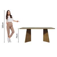 Mesa Jantar Retangular Tampo Vidro Rustic-crema - 7