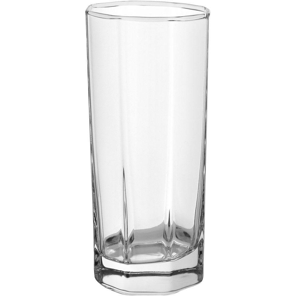 Jogo 6 Copos Drink Alto Home&co Vidro 320ml 14x6x6cm Transparente - 1
