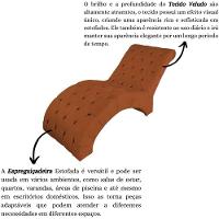 Recamier Divã Espreguiçadeira Para Sala E Cliníca Estética Antonella Veludo terracota - 2