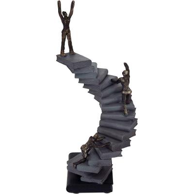 Escultura Decorativa Estátua Enfeite Resina 26x14x12cm Preto
