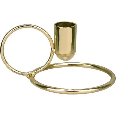 Castiçal Porta Vela Decorativo Home&co Metal 6x12x12cm Dourado