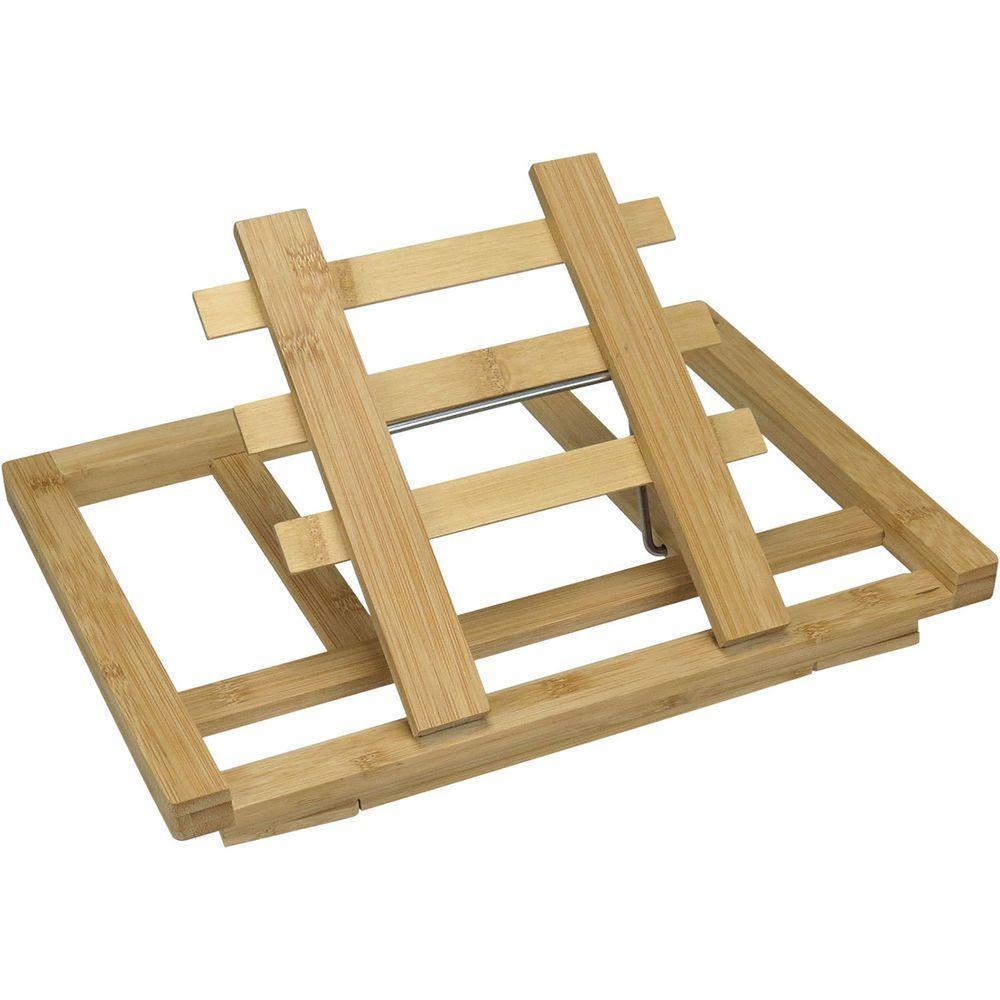 Suporte De Livros Home&co Com Ajuste De Posicao Bambu 2x34x24cm Natural - 1