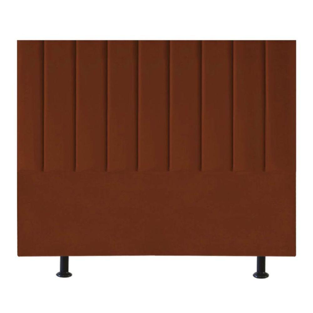 Cabeceira Estofada Cama Casal Queen Size 160 Cm Maya Veludo E Frame terracota - 5