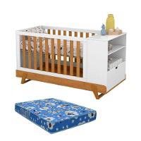 Berço Multifuncional Bkids Branco Freijó Eco Wood Com Colchão - Matic - 1