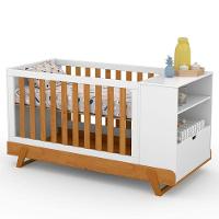 Berço Multifuncional Bkids Branco Freijó Eco Wood Com Colchão - Matic - 9