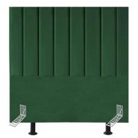Cabeceira Estofada Cama Box Solteiro 90 Cm Sara Suede E Frame verde - 1