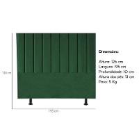 Cabeceira Estofada Cama King 195 Cm Maya Suede E Frame verde - 2