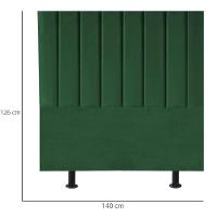 Cabeceira Estofada De Cama Casal Box 140 Cm Maya Suede E Frame verde - 4