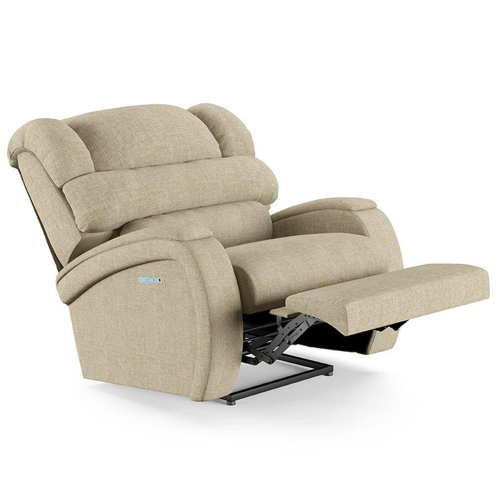 Poltrona Do Papai Reclinável Kalie Elétrica Botão Led Fh9 Linho Bege - Mpozenato - 9