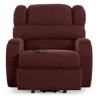 Poltrona Do Papai Reclinável Kalie Elevação Lift Elétrico Fh9 Veludo Vinho - Mpozenato - 3