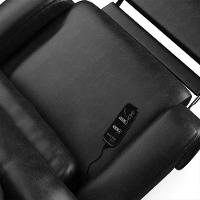 Poltrona Do Papai Reclinável Kalie Elétrica Botão Led Massagem Fh9 Pu Preto Brilho - Mpozenato - 5