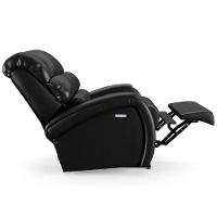 Poltrona Do Papai Reclinável Kalie Elétrica Botão Led Massagem Fh9 Pu Preto Brilho - Mpozenato - 6