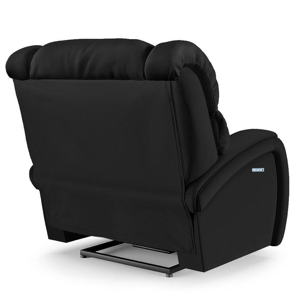 Poltrona Do Papai Reclinável Kalie Elétrica Botão Led Fh9 Pu Preto - Mpozenato - 5