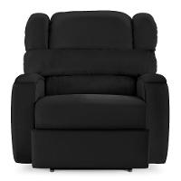 Poltrona Do Papai Reclinável Kalie Elétrica Botão Led Fh9 Pu Preto - Mpozenato - 1