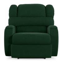 Poltrona Do Papai Reclinável Kalie Elétrica Botão Led Fh9 Veludo Verde - Mpozenato - 1