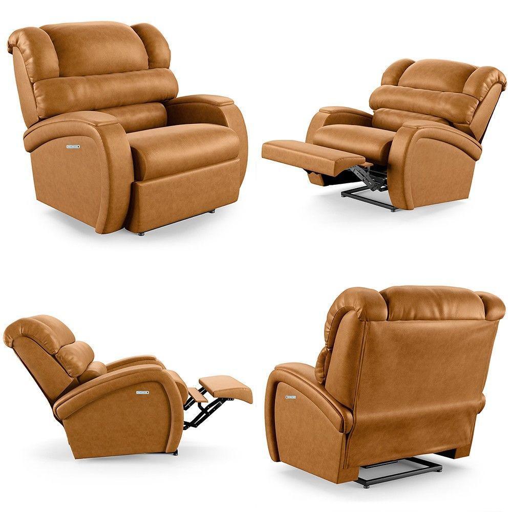 Poltrona Do Papai Reclinável Kalie Elétrica Botão Led Fh9 Pu Whisky - Mpozenato - 10