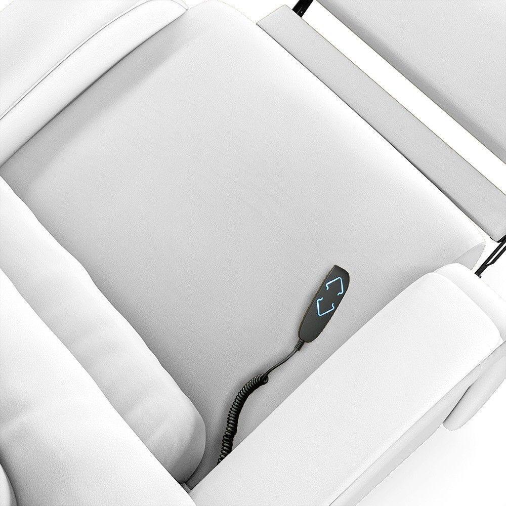 Poltrona Do Papai Reclinável Kalie Elevação Lift Elétrico Fh9 Pu Branco - Mpozenato - 9